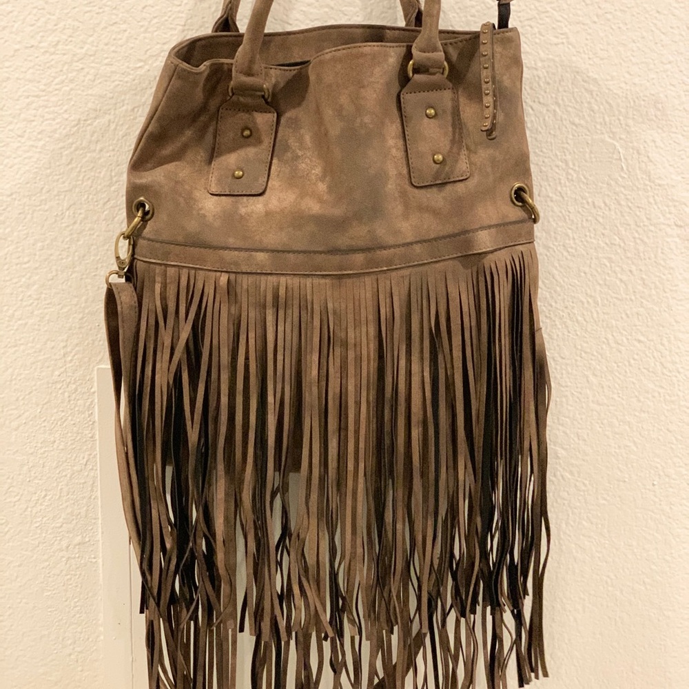 Suede Fringe Bag